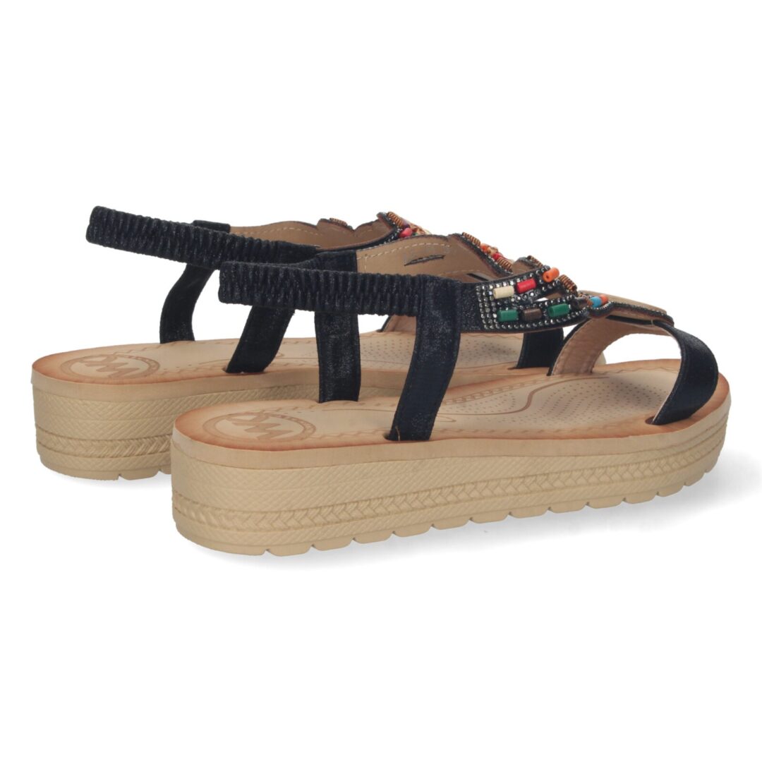 Sandalias cuentas negras decorativas - Imagen 5