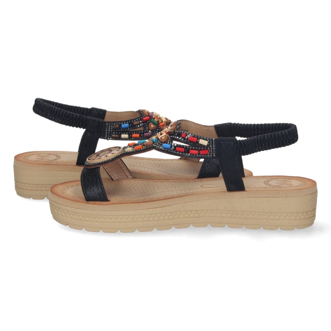 Sandalias cuentas negras decorativas - Imagen 6