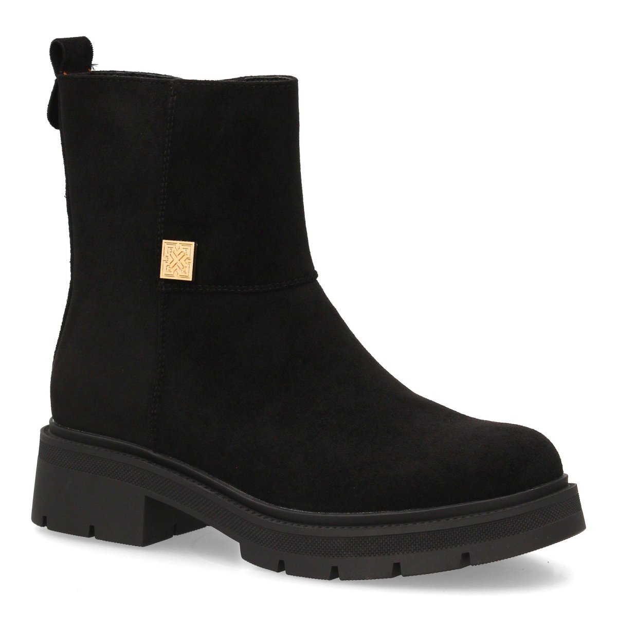 Botines negros de antelina estilo minimalista - Imagen 4