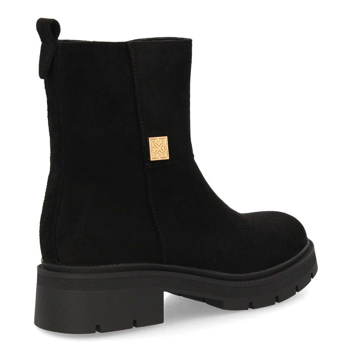 Botines negros de antelina estilo minimalista - Imagen 5
