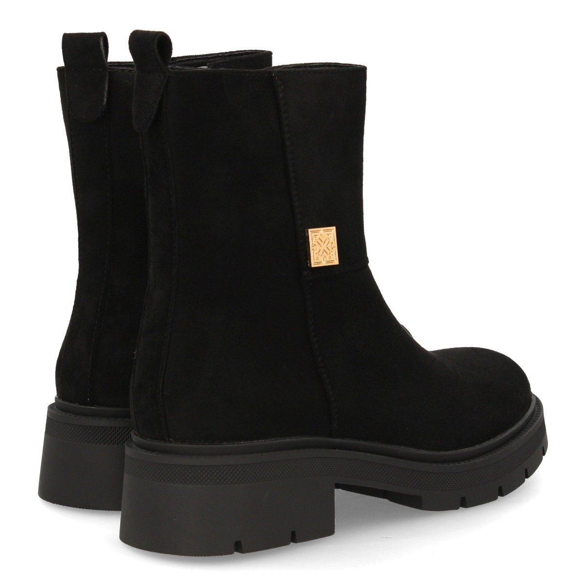 Botines negros de antelina estilo minimalista - Imagen 6