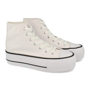Zapatillas Blancas Plataforma Clásicas