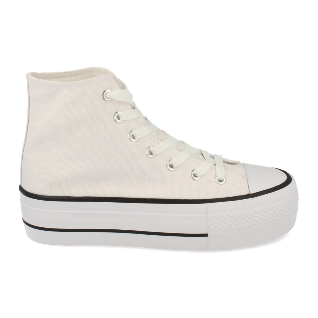 Zapatillas Blancas Plataforma Clásicas - Imagen 3