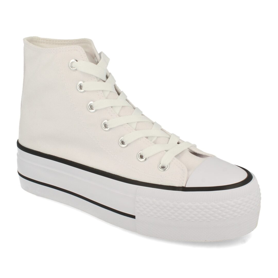Zapatillas Blancas Plataforma Clásicas - Imagen 4