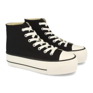 Zapatillas deportivas negras plataforma