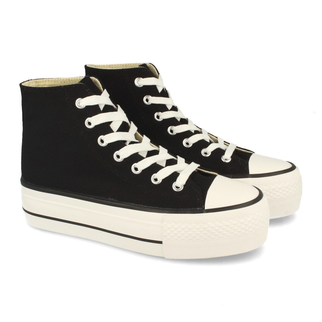 Zapatillas deportivas negras plataforma - Imagen 2