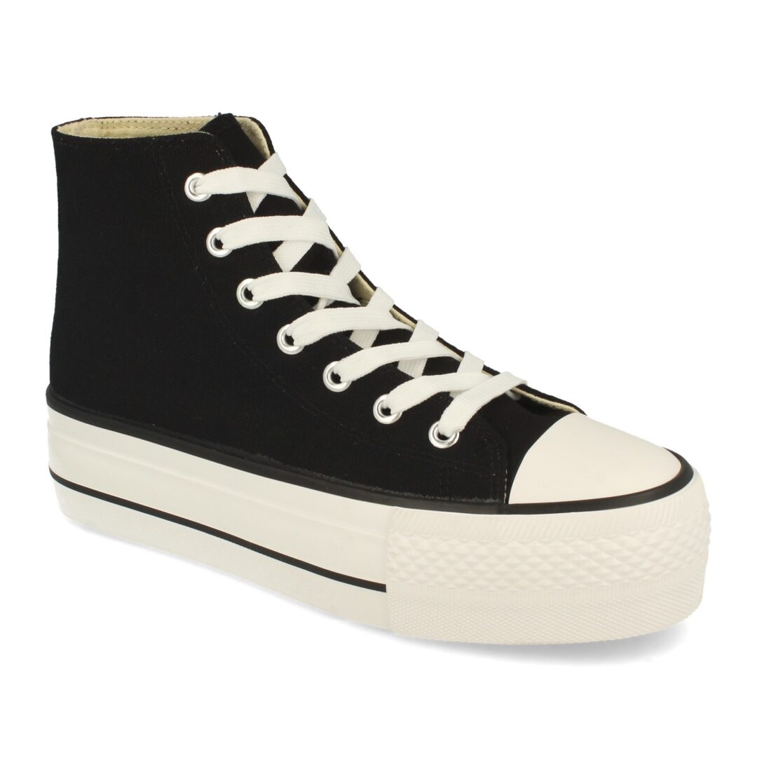 Zapatillas deportivas negras plataforma - Imagen 4