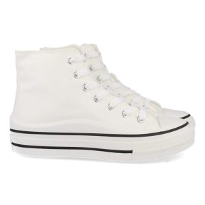 Zapatilla deportiva blanca con puntera gruesa