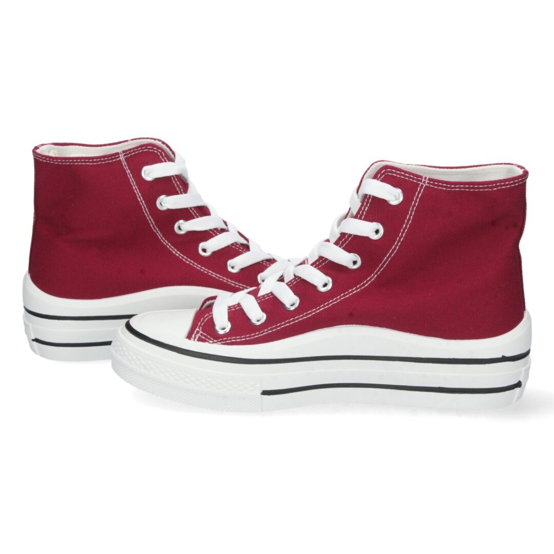Zapatillas de bota burdeos - Imagen 6