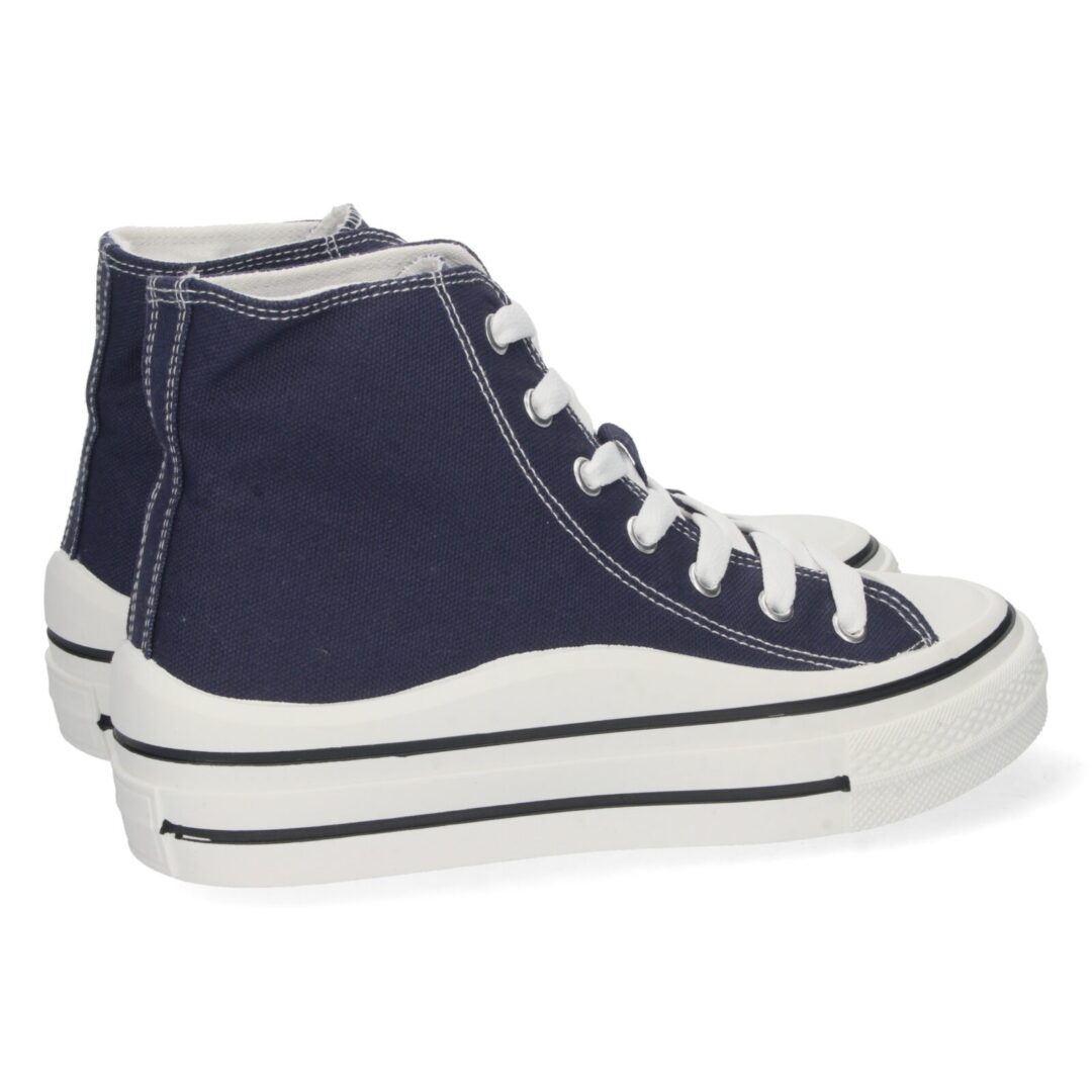 Zapatilla alta azul cordones - Imagen 5