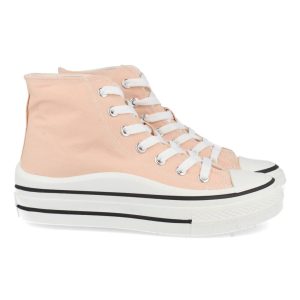 Zapatillas deportivas bota alta rosa