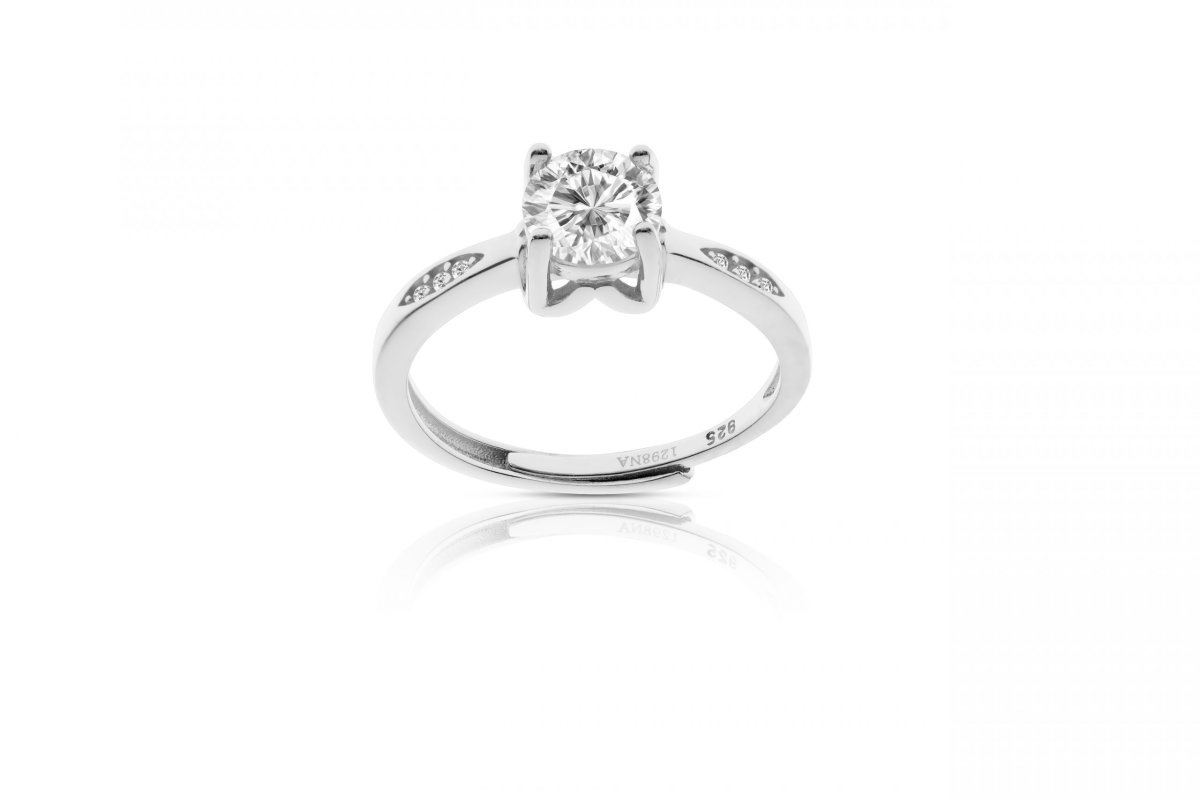«ZINERVA» anillo plata ajustable - Imagen 3
