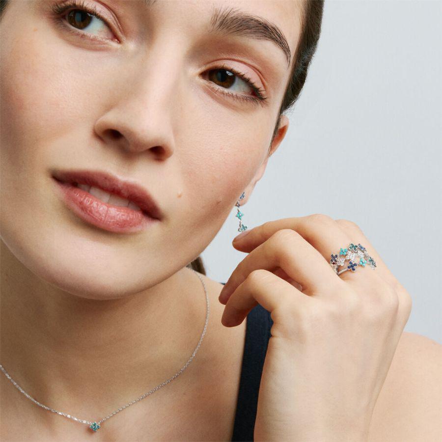 Anillo Fino BELOVED Multicolor Plata Agatha Paris - Imagen 3