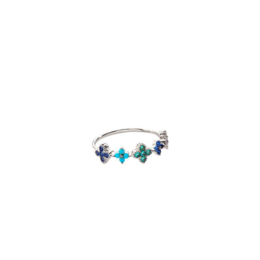 Anillo Fino BELOVED Multicolor Plata Agatha Paris - Imagen 2
