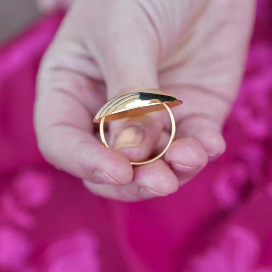 Anillo Mantoncillo Liso Esfera - Imagen 3
