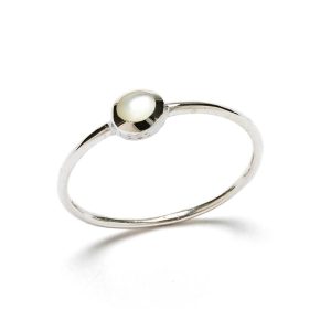 Anillo Plata Círculo Nácar