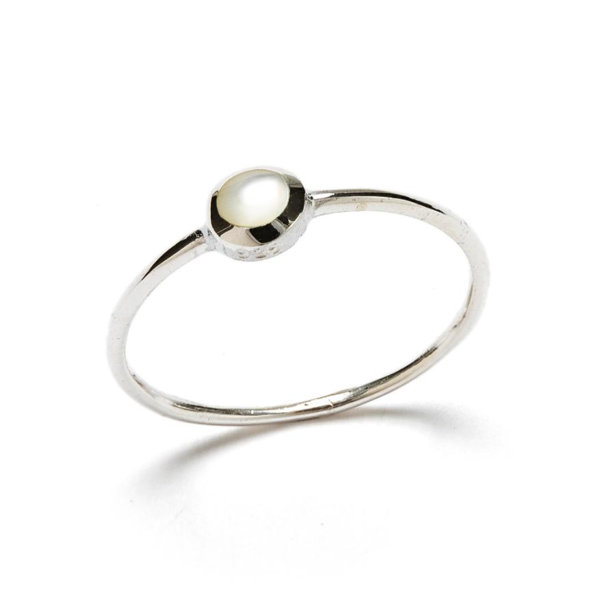 Anillo Plata Círculo Nácar - Imagen 2