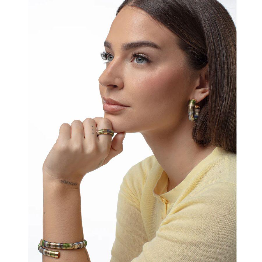Anillo Viceroy Laura Escanes Tubogas Azul y Verde - Imagen 3