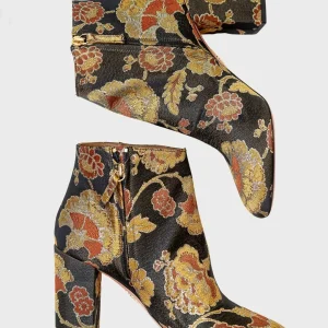 1669€ Aquazzura Firenze botines estampados Brooklyn Rose Jacquard Talla 40 Nuevos