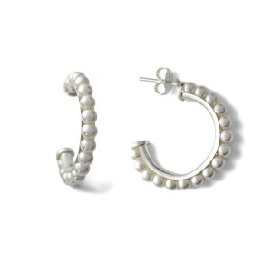 Aros PLata Perlas