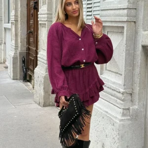 Vestido bordeaux