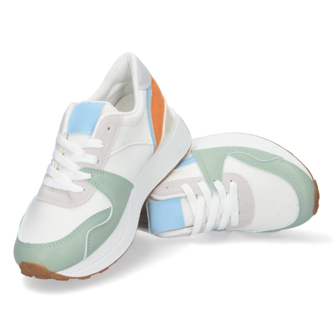 Zapatilla deportiva blanca suela gruesa - Imagen 6