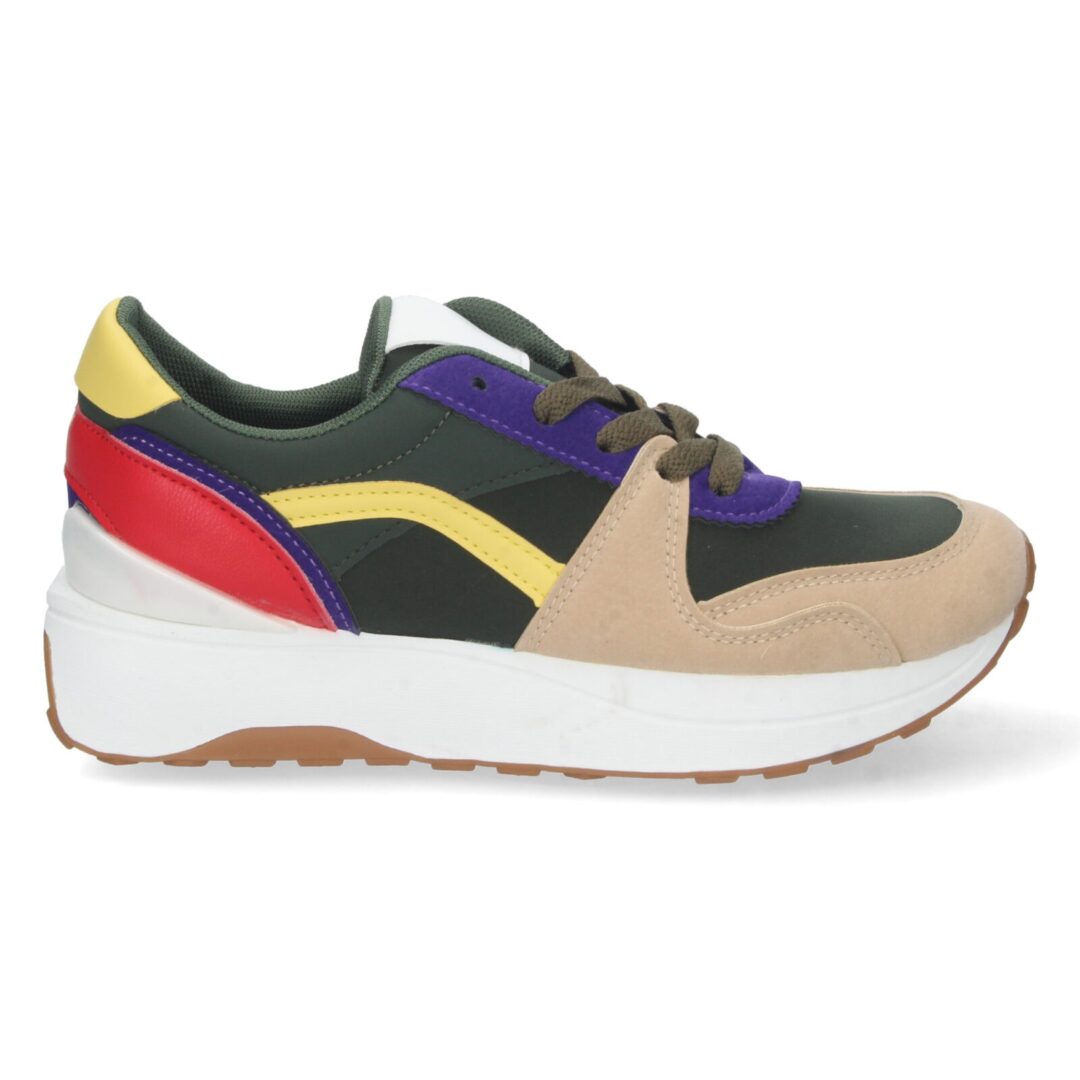 Zapatillas deportivas verdes suela gruesa - Imagen 3