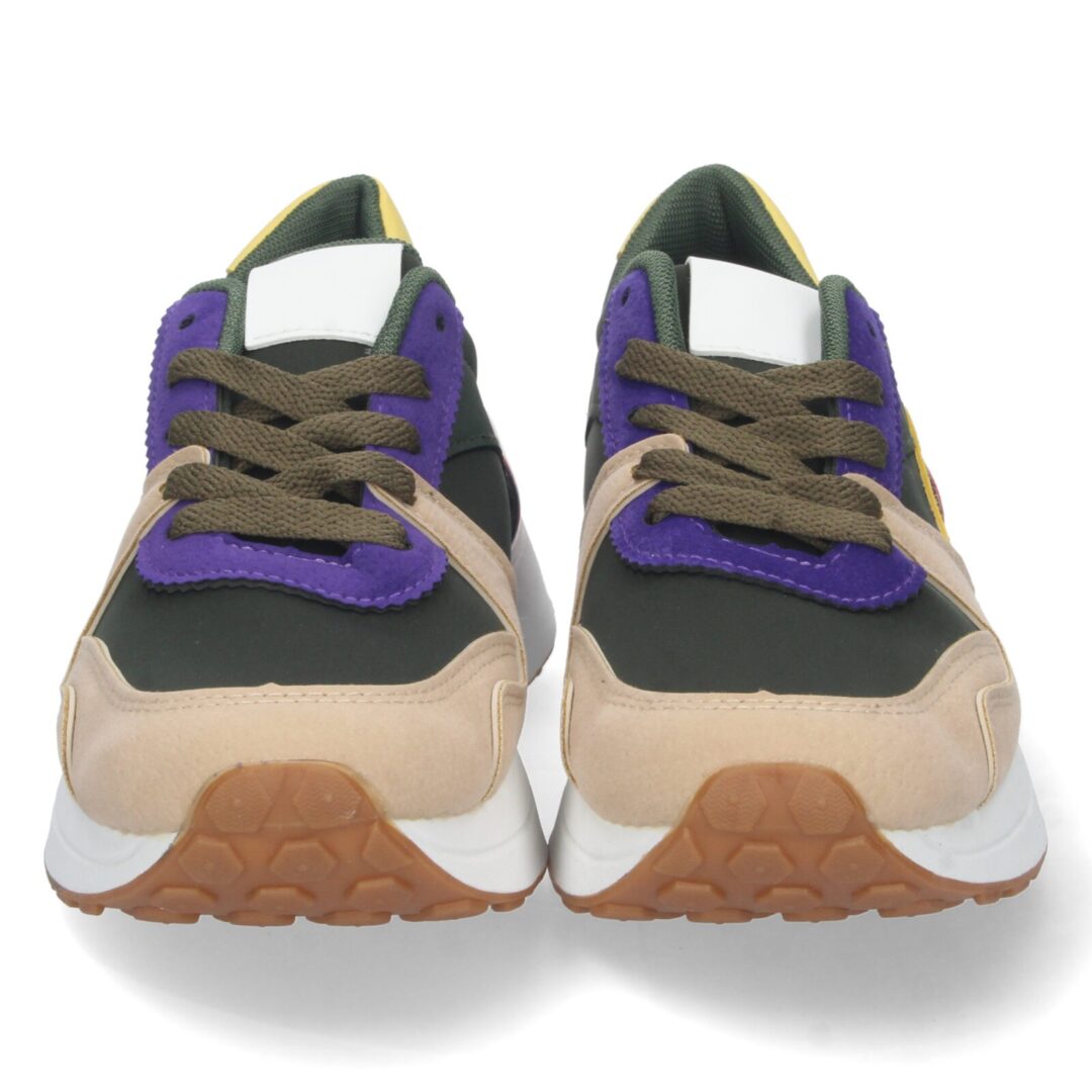 Zapatillas deportivas verdes suela gruesa - Imagen 4