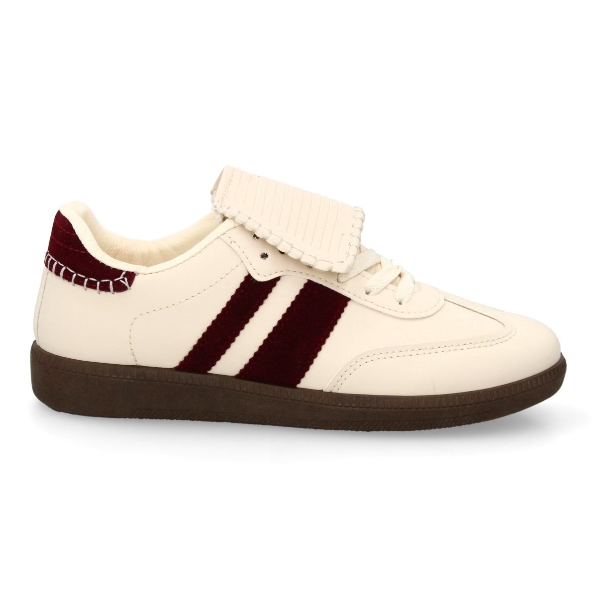 Zapatilla con lengüeta beige - Imagen 3