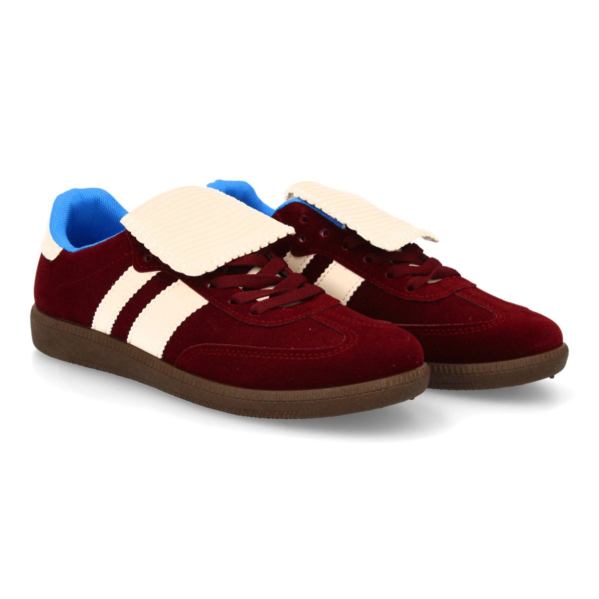 Zapatilla con lengüeta Burdeos