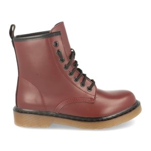 Bota militar rosa suela goma negra