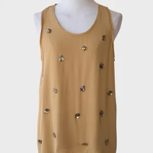 Bimba y Lola blusa sin mangas con pedrería Talla M