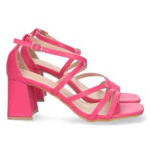 Sandalias cruzadas fucsia