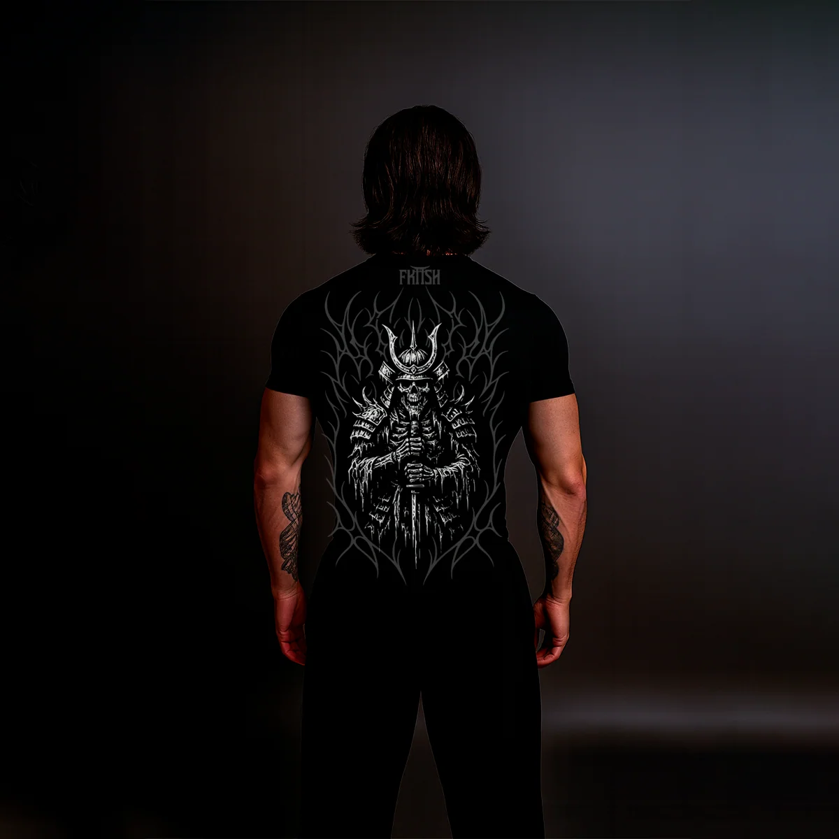Playera Compresion Black Skull - Imagen 4