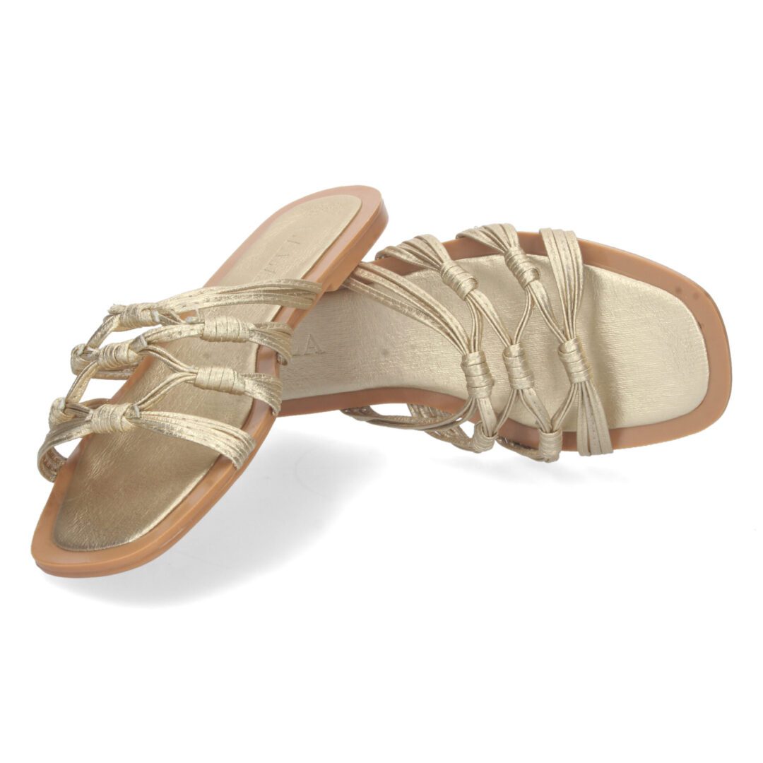 Sandalias doradas entrelazadas - Imagen 6