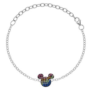«RAINBOW MICKEY» pulsera plata