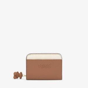 Billetera TOUS Doble Audree Moca Beige Mujer