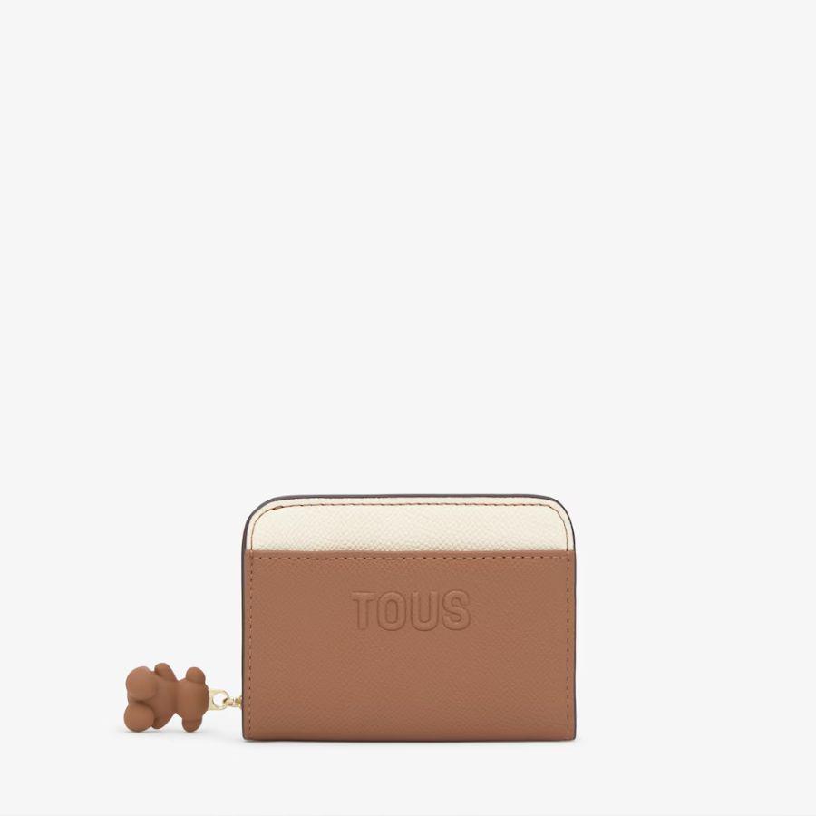 Billetera TOUS Doble Audree Moca Beige Mujer
