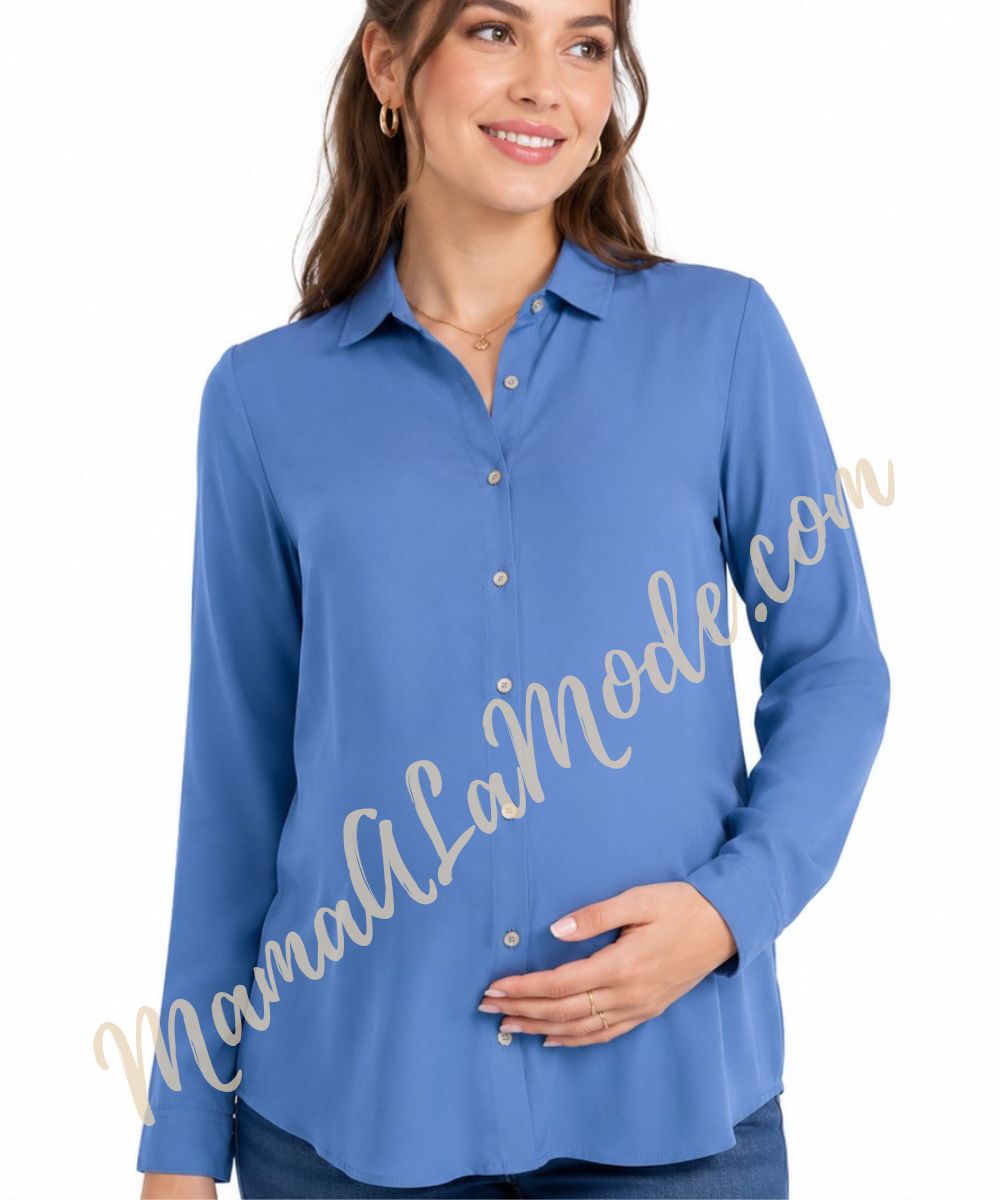 Camisa Materna Camila en Gasa - Imagen 3