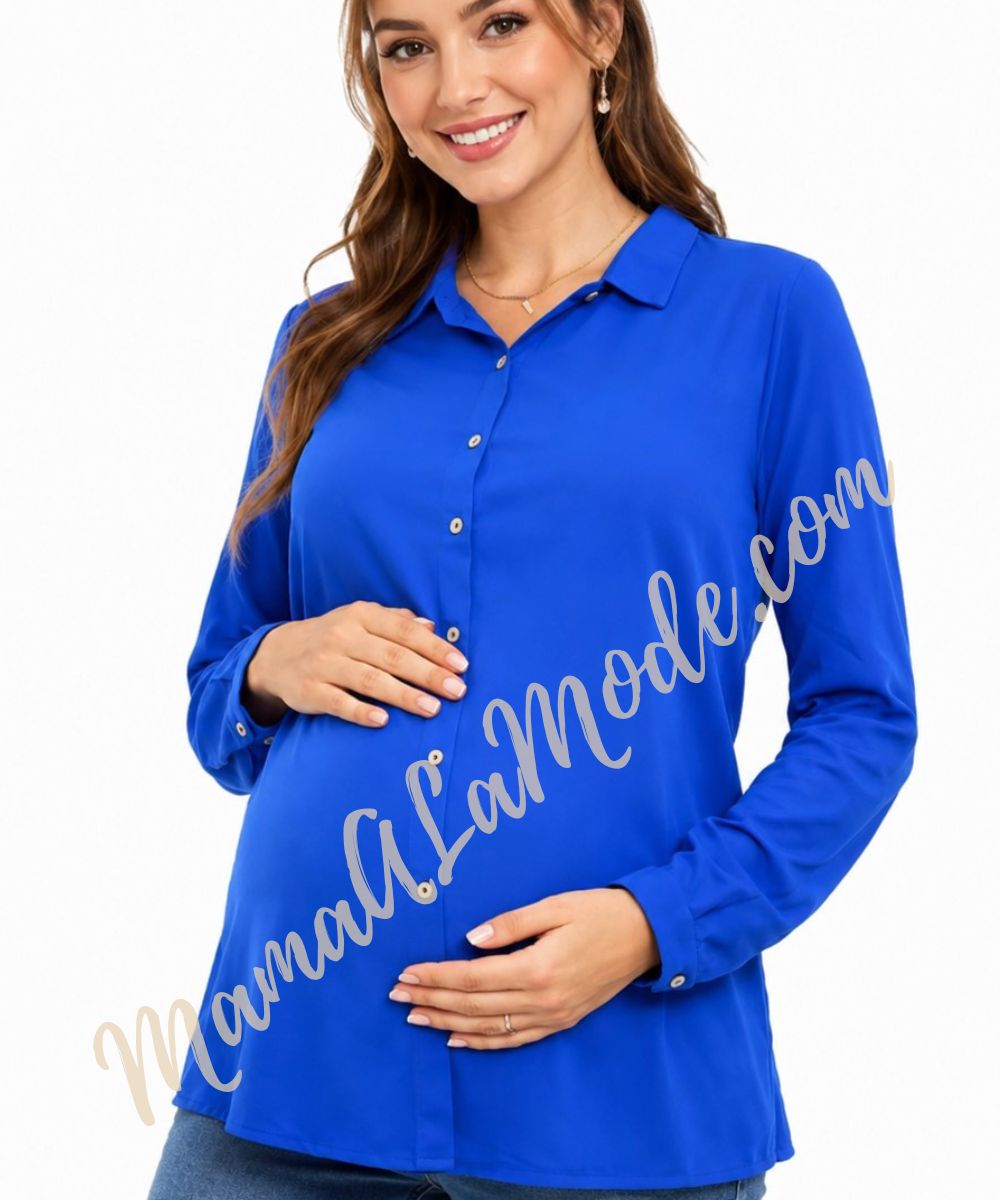 Camisa Materna Camila en Gasa - Imagen 2