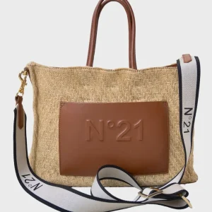 Nº21 Bolso bandolera beige marrón sisal