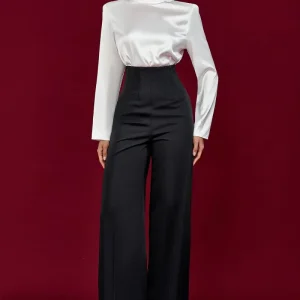 Pantalón estructurado con cinturón corsé