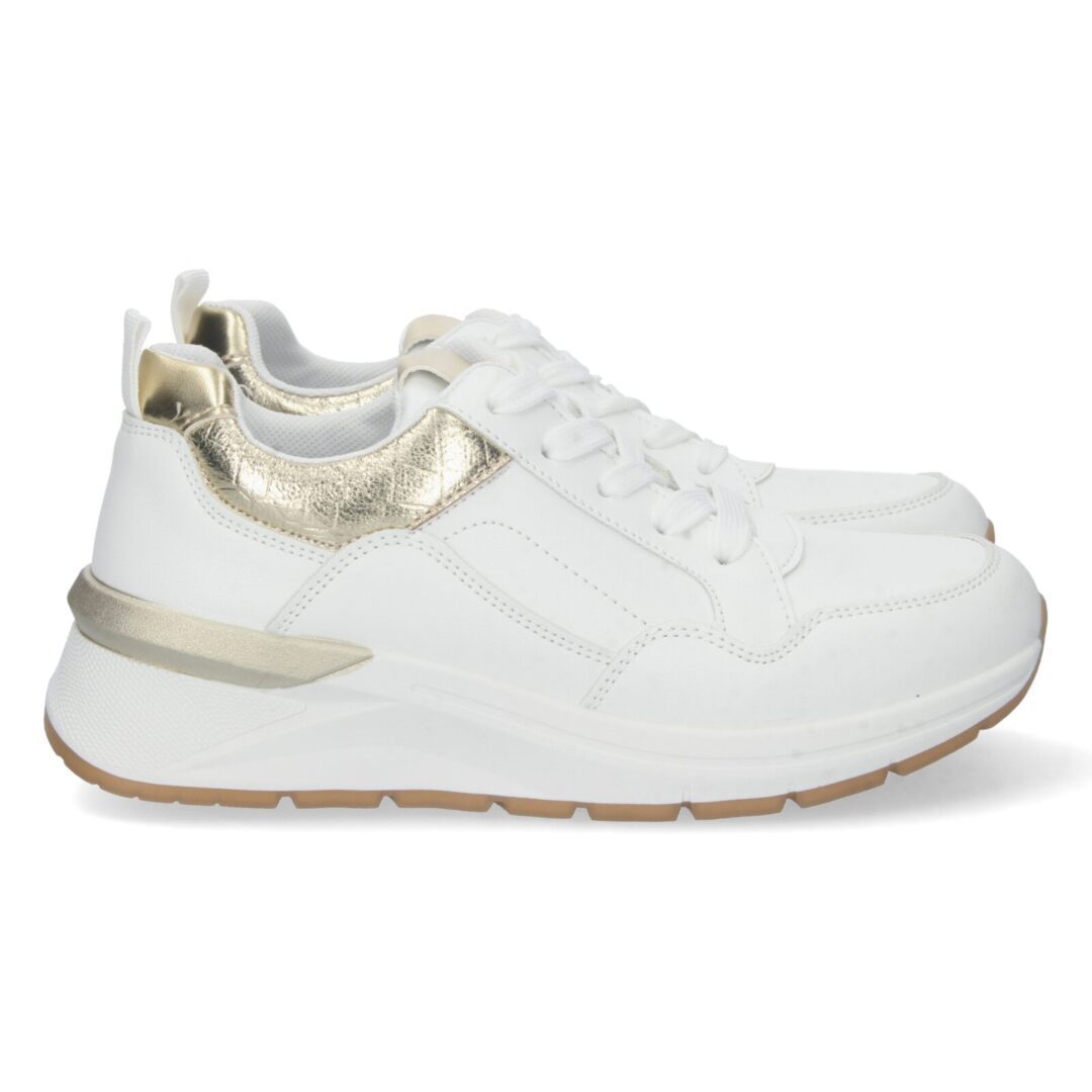 Zapatillas cuña doradas suela gruesa - Imagen 2