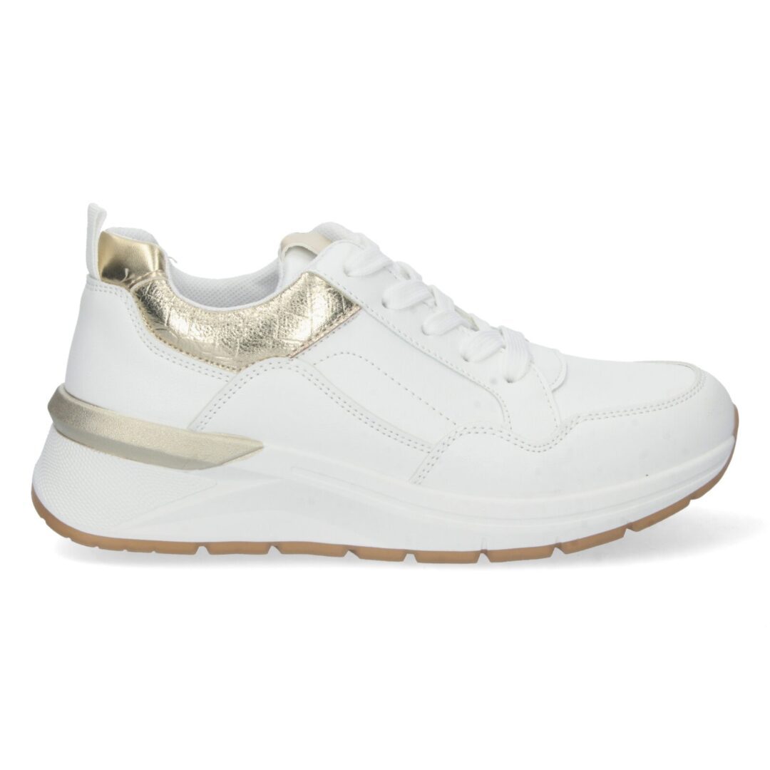 Zapatillas cuña doradas suela gruesa - Imagen 3