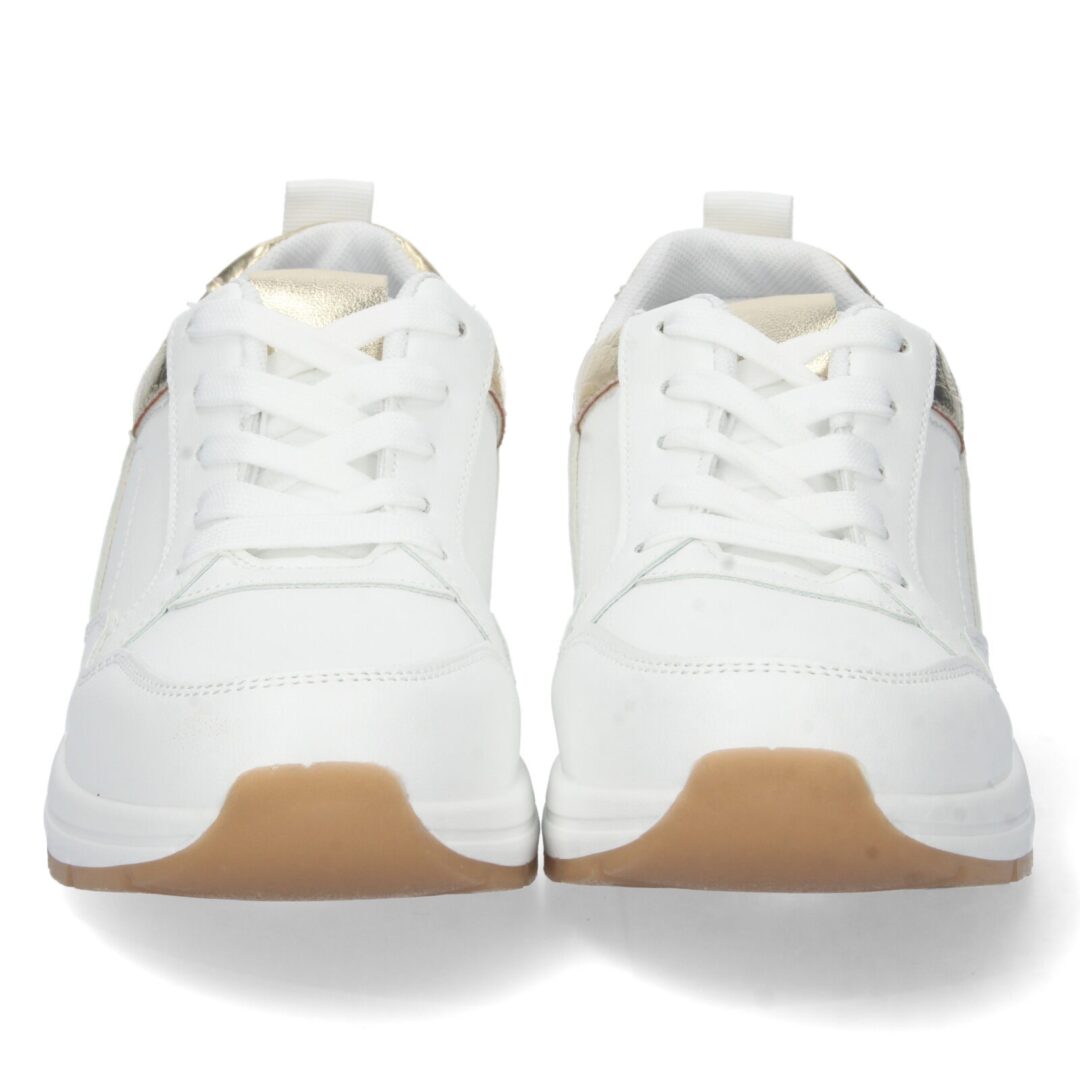 Zapatillas cuña doradas suela gruesa - Imagen 4