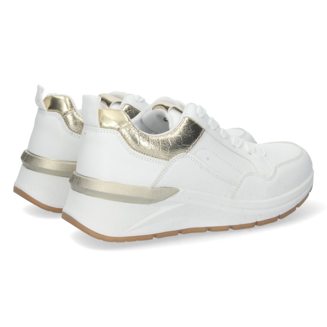 Zapatillas cuña doradas suela gruesa - Imagen 5