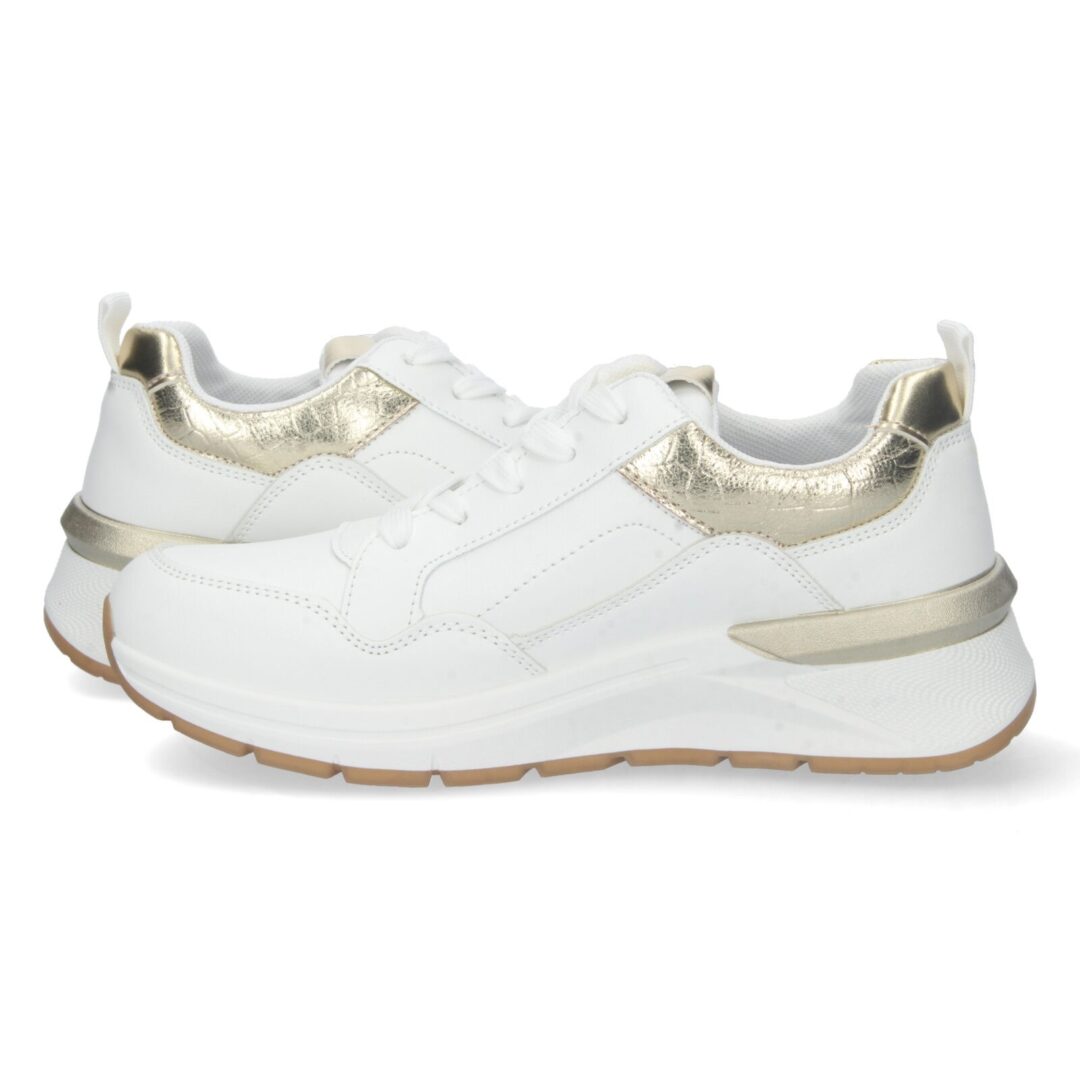 Zapatillas cuña doradas suela gruesa - Imagen 6