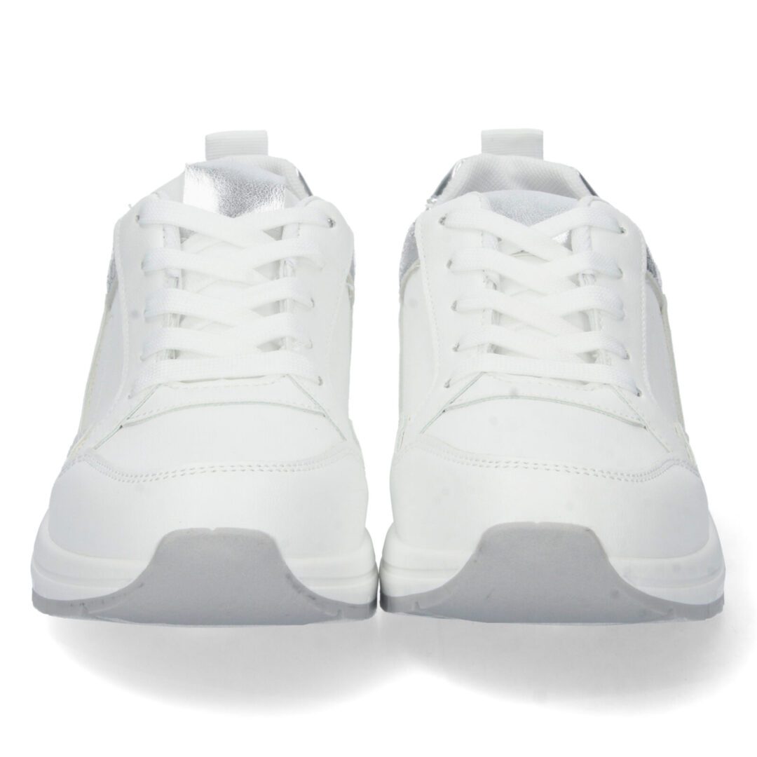 Deportiva cuña plata sin cordones - Imagen 4