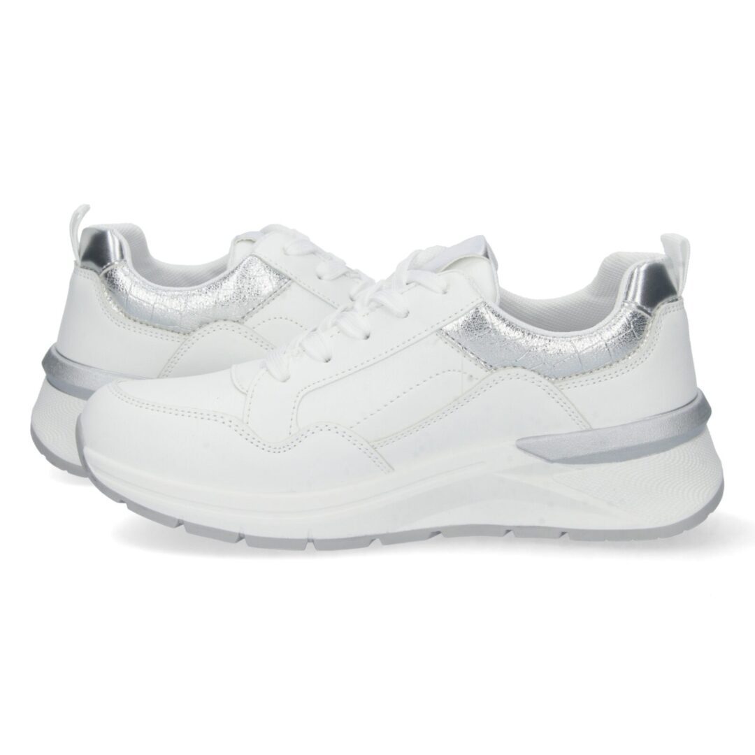 Deportiva cuña plata sin cordones - Imagen 6