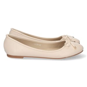Bailarinas beige con lazo Francesita